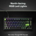 Keychron J8 HE Wired Hall Effect Keyboard with 8000 Hz Polling Rate, Rapid Trigger Magnetic Switch Hot-Swappable, 75% Layout Custom Programmable Knob, RGB Backlit for Mac Windows Linux