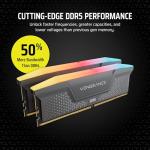 CORSAIR Vengeance RGB RS DDR5 RAM 32GB (2x16GB) 6000MHz CL36-44-44-96 1.35V AMD EXPO Intel XMP Computer Desktop Memory – Gray (CMG32GX5M2E6000Z36)
