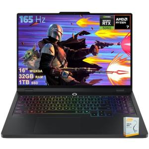 Lenovo Legion 5 Pro Gaming AI Laptop | 16" 2560x1600 OLED 165Hz 1100nits HDR Peak | AMD 8-core Ryzen 7 8745HX | 32GB DDR5 1TB SSD | GeForce RTX 5060 (572 AI Tops) RGB Backlit Win11 w/DLCA Accessory