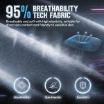 Dowinx Gaming Chair with Pocket Spring Cushion, Massage Lumbar Pillow & Footrest, Wide Seat with Padded Armrests, Breathable Fabric, Reclining Computer Chair for Home Office-Beige