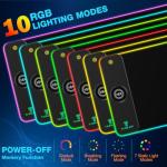 TARKARI Magnetic Wireless Charging RGB Mouse Pad, Large Gaming Desk Mat Waterproof, 31.5"x11.8" Black Mousepad, Ultra-Smooth Surface, Non-Slip Rubber Base, Desk Pad for Keyboard Laptop