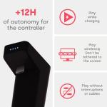 Remotto4 - Wireless Charger for PlayStation 4 Controller, Portable Battery for DualShock 4, Play While Charging, +12 Hours of Battery Life, PS4 Accessory