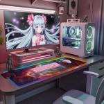 RGB Mousepad Led Mouse Pad Desk Mat I 31.5 x 11.8 Inch Large Mouse Pad I XL Oversized Big Mouse mat 14 Led Light Modes I Anti-Slip Rubber Base Waterproof Keyboard Pad for PC Gaming I Milky Way Galaxy