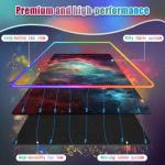 RGB Mousepad Led Mouse Pad Desk Mat I 31.5 x 11.8 Inch Large Mouse Pad I XL Oversized Big Mouse mat 14 Led Light Modes I Anti-Slip Rubber Base Waterproof Keyboard Pad for PC Gaming I Milky Way Galaxy
