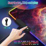 RGB Mousepad Led Mouse Pad Desk Mat I 31.5 x 11.8 Inch Large Mouse Pad I XL Oversized Big Mouse mat 14 Led Light Modes I Anti-Slip Rubber Base Waterproof Keyboard Pad for PC Gaming I Milky Way Galaxy