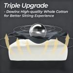 Dowinx Big and Tall Gaming Chair with Suede Fabric Breathable, Game Chairs for Adults with Oversized Thick Seat for 440lbs, Ergonomic Gamer Chair for Streaming & Long Gaming Sessions, Deep Grey