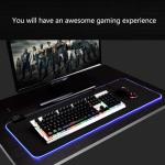 Keyboard Pad Gaming Mouse Pad RGB LED Light 31.5" x 11.8" E-Sports Gamer Mouse Pad Computer Backlit Mat Extended Thickened Non Slip for PC Laptop Desktop Mac Game Typing