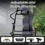 Dowinx Big and Tall Gaming Chair with Suede Fabric Breathable, Game Chairs for Adults with Oversized Thick Seat for 440lbs, Ergonomic Gamer Chair for Streaming & Long Gaming Sessions, Deep Grey