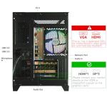 WIWB Prebuilt Gaming PC Desktop Ryzen 7 5700X, GeForce RTX 4060, 16G DDR4 RAM, 1TB NVME 3.0 SSD, Tower Computer for Work, Streaming & Every Day Home Use (Black)