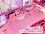 JMIYAV Pink RGB Gaming Mouse Pad 31.5x12 Inch PC XL Large Extended Glowing Led Light Up Desk Pad Non-Slip Rubber Base Computer Cute Mousepad Mat Desk Accessories Gaming Setup 31.5x12 Inch