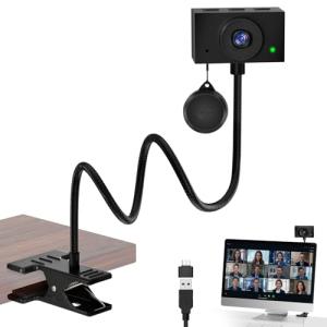 Webcam for PC, 1080P Streaming Camera, Web Camera for Desktop Computer/Laptop Webcam with Microphone, Plug and Play USB Web cam with Bracket, Manual Focus, for Live Streaming, Video Calls, Meetings