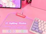 JMIYAV Pink RGB Gaming Mouse Pad 31.5x12 Inch PC XL Large Extended Glowing Led Light Up Desk Pad Non-Slip Rubber Base Computer Cute Mousepad Mat Desk Accessories Gaming Setup 31.5x12 Inch
