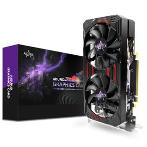 Kelinx AISURIX RX 580 Graphics Card, 2048SP, Real 8GB, GDDR5, 256 Bit, Pc Gaming Video Card, 2XDP, HDMI, PCI Express 3.0 with Freeze Fan Stop for Desktop Computer Gaming Gpu