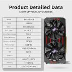 Kelinx AISURIX RX 580 Graphics Card, 2048SP, Real 8GB, GDDR5, 256 Bit, Pc Gaming Video Card, 2XDP, HDMI, PCI Express 3.0 with Freeze Fan Stop for Desktop Computer Gaming Gpu