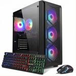 STGAubron Gaming PC Computer Desktop, Intel Core i7 8th Gen up to 4.1GHz, GeForce RTX 3050 6G, 16G DDR4, 1T SSD, WiFi 6, BT 5.2, RGB Fan x4, Windows 11 Home