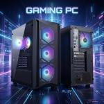 STGAubron Gaming PC Computer Desktop, Intel Core i7 8th Gen up to 4.1GHz, GeForce RTX 3050 6G, 16G DDR4, 1T SSD, WiFi 6, BT 5.2, RGB Fan x4, Windows 11 Home