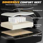 Homall Big and Tall Gaming Chair with Adjustable Lumbar Support, Breathable Fabric Ergonomic Computer Office Chair, High-Back Reclining Video Game Chair with Footrest for Adults (Black)