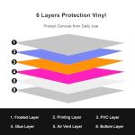 Skin Wrap Compatible with PS5 Disc Console, Protective Vinyl Sticker Decal Cover for Wireless Controller (Pink)