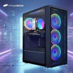 STGAubron Gaming PC Computer Desktop, AMD Ryzen 7 5700X up to 4.6G, GeForce RTX 3050 6G, 16G DDR4, 1T SSD, WiFi 6, BT 5.2, RGB Fan x4, Windows 11 Home
