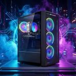 STGAubron Gaming PC Computer Desktop, AMD Ryzen 7 5700X up to 4.6G, GeForce RTX 3050 6G, 16G DDR4, 1T SSD, WiFi 6, BT 5.2, RGB Fan x4, Windows 11 Home