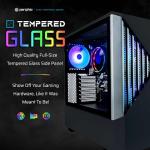 Periphio Dark Castle Prebuilt Gaming PC - AMD Ryzen 5 5600G CPU (4.4GHz Turbo) | Radeon Vega 7 iGPU (4GB) | 1TB M.2 NVMe SSD Storage | 16GB DDR4 RAM | Wi-Fi + BT | Windows 11 Gaming Desktop Computer
