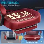 GTPLAYER Gaming Chair Fabric with Pocket Spring Cushion, Big and Tall Gamings Chairs 350LBS High Back Computer Chair with Footrest for Adults Lumbar Support Swivel Game Chair for Office Gaming Red