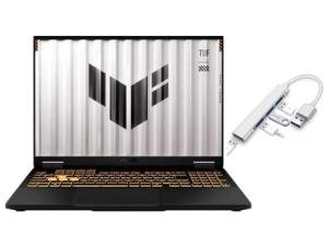 ASUS TUF 16" FHD+ 165Hz Gaming Laptop | Intel Core i7-14650HX |NVIDIA GeForce RTX 5060| Backlit |Backlit| 32GB RAM DDR5 | 1024GB SSD |Jaeger Gray |Windows 11 Home |Bundle with USB 3.0 Hub