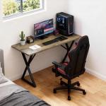 SMILHELTD Heavy Duty Office Desk Industrial Grade Computer Desk with 1" Thick Desktop & 1 mm Reinforced Metal Frame Sturdy Workstation for Home Office Gaming Dorm 47.2" W x 23.7" D x 29" H