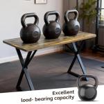 SMILHELTD Heavy Duty Office Desk Industrial Grade Computer Desk with 1" Thick Desktop & 1 mm Reinforced Metal Frame Sturdy Workstation for Home Office Gaming Dorm 47.2" W x 23.7" D x 29" H