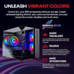 Skytech Gaming Crystal Gaming PC, Intel i5 14400F 2.5GHz, NVIDIA RTX 5050 8GB, 1TB NVMe SSD, 16GB DDR5 RAM 5200, 650W Gold PSU, Wi-Fi, Win 11, Gaming Desktop