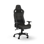 Corsair T3 Rush Fabric Gaming Chair (2023) – Racing-Inspired Design – Soft Fabric Exterior – Padded Neck Cushion – Memory Foam Lumbar Support – Adjustable Seat Height – Charcoal