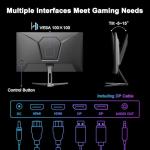 SANSUI 27 Inch WQHD 2560 x 1440 IPS Gaming Monitor, 200Hz 180Hz 1ms Computer Monitor, DP 1.2 x2 | HDMI 2.0 x2 | VESA Mount, 120% sRGB HDR Eye Care Metal Stand (DP Cable Included)