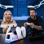 PS5 Controller Charger - Dual-Sensing Edge PS5 Charging Station with 6 LED and RGB Modes,Charging Dock is Suitable for/Slim/Pro Remote Control Accessories