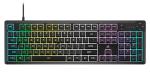 Corsair K55 CORE RGB Membrane Wired Gaming Keyboard – QWERTY US Layout – Quiet, Responsive Switches – Spill Resistance – Ten-Zone RGB – Media Keys – iCUE Compatible – PC, Mac – Black