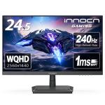 INNOCN 24.5 Inch Gaming Monitor 1440P 240Hz QHD 2K PC Desktop Gaming Screen Fast IPS HDMI 2.1 Display, DisplayPort, Built-in Speaker, 25G2S
