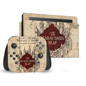 Head Case Designs Officially Licensed Harry Potter The Marauder's Map Graphics Vinyl Sticker Gaming Skin Decal Cover Compatible With Nintendo Switch Console & Dock & Joy-Con Controller Bundle