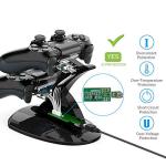 VSEER Dual Shock PS4 Charging Station - Twin Charge Docking Station Stand PS4 Charger for Pro/Slim Controllers, Black