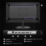 INNOCN 24.5 Inch Gaming Monitor 1440P 240Hz QHD 2K PC Desktop Gaming Screen Fast IPS HDMI 2.1 Display, DisplayPort, Built-in Speaker, 25G2S