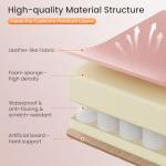 Sweetcrispy Video Gaming Chair - Ergonomic Desk Chair with Footrest and Lumbar Support, Height Adjustable High Back Task Chair with Linkage Armrests and Headrest, 360° Wheels, Pink