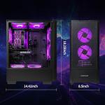ZYNEEX Prebuilt Gaming Desktop PC, AMD Ryzen 5 5500, GeForce RTX 3050 6GB, 16GB DDR4 3200MHz RAM, 1TB NVMe SSD, ARGB Air Cooling, Wi-Fi,Tower Computer for Gaming, Streaming, Editing