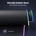 BladeHawks RGB Gaming Mouse Pad with 4Port USB Hub, 14 Lighting Modes, Oversize Anti-Slip Rubber Base, Waterproof Coating Mouse Mat for Desk Laptop Computer, PC Games, Office