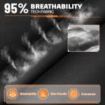 Homall Gaming Chair with Massage & Footrest, Ergonomic Computer Office Chair, High-Back Racing Style Reclining Chair with Adjustable Lumbar Support, Breathable Tech Fabric for Adults (Black)