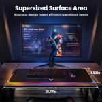 BladeHawks RGB Gaming Mouse Pad with 4Port USB Hub, 14 Lighting Modes, Oversize Anti-Slip Rubber Base, Waterproof Coating Mouse Mat for Desk Laptop Computer, PC Games, Office