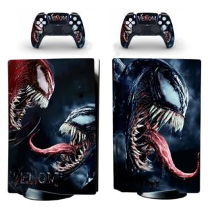 JOCHUI Console Decal Skin Super Hero Vinyl Sticker Compatible with PS5 Disk Standard Console Controllers Wrap Skins Aliens