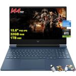 HP Victus 15 Gaming Laptop 15.6” FHD IPS Anti-Glare 144Hz Intel 8-core i5-12450H (Beat i7-11800H) 32GB RAM 1TB SSD GeForce RTX 3050 Backlit B&O Fast Charging Win11 Blue w/ICP Accessory