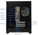 YAWYORE Gaming PC Desktop Computer, Ryzen 7 5700X,RTX 5060,32GB DDR4 RAM and 1TB M.2 NVMe SSD, 240 Liquid Cooler, ARGB Fans,Game Design Office