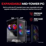 Skytech Gaming Nebula 2 Gaming PC, AMD Ryzen 5 5500 3.6GHz, NVIDIA RTX 5050 8GB, 1TB NVMe SSD, 16GB DDR4 RAM 3200, 650W Gold PSU, Wi-Fi, Win 11, Gaming Desktop