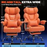 GTPLAYER Big and Tall Gaming Chair Ergonomic Heavy Duty Office Chair Racing Seat with Adjustable Lumbar Pillow Footrest 150° Reclining Thickened Armrests Breathable Mesh for Esports/PC Gaming