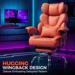 GTPLAYER Big and Tall Gaming Chair Ergonomic Heavy Duty Office Chair Racing Seat with Adjustable Lumbar Pillow Footrest 150° Reclining Thickened Armrests Breathable Mesh for Esports/PC Gaming