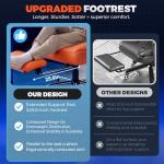 GTPLAYER Big and Tall Gaming Chair Ergonomic Heavy Duty Office Chair Racing Seat with Adjustable Lumbar Pillow Footrest 150° Reclining Thickened Armrests Breathable Mesh for Esports/PC Gaming